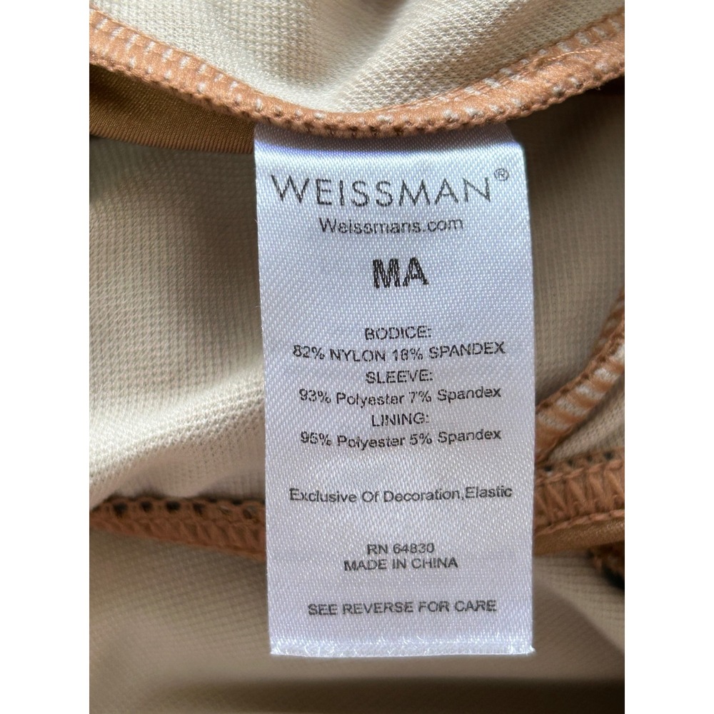 Weissman Bronze Rhinestone Lyrical Dance Costume Mesh Skirt MA Medium Adult - Picture 3 of 15